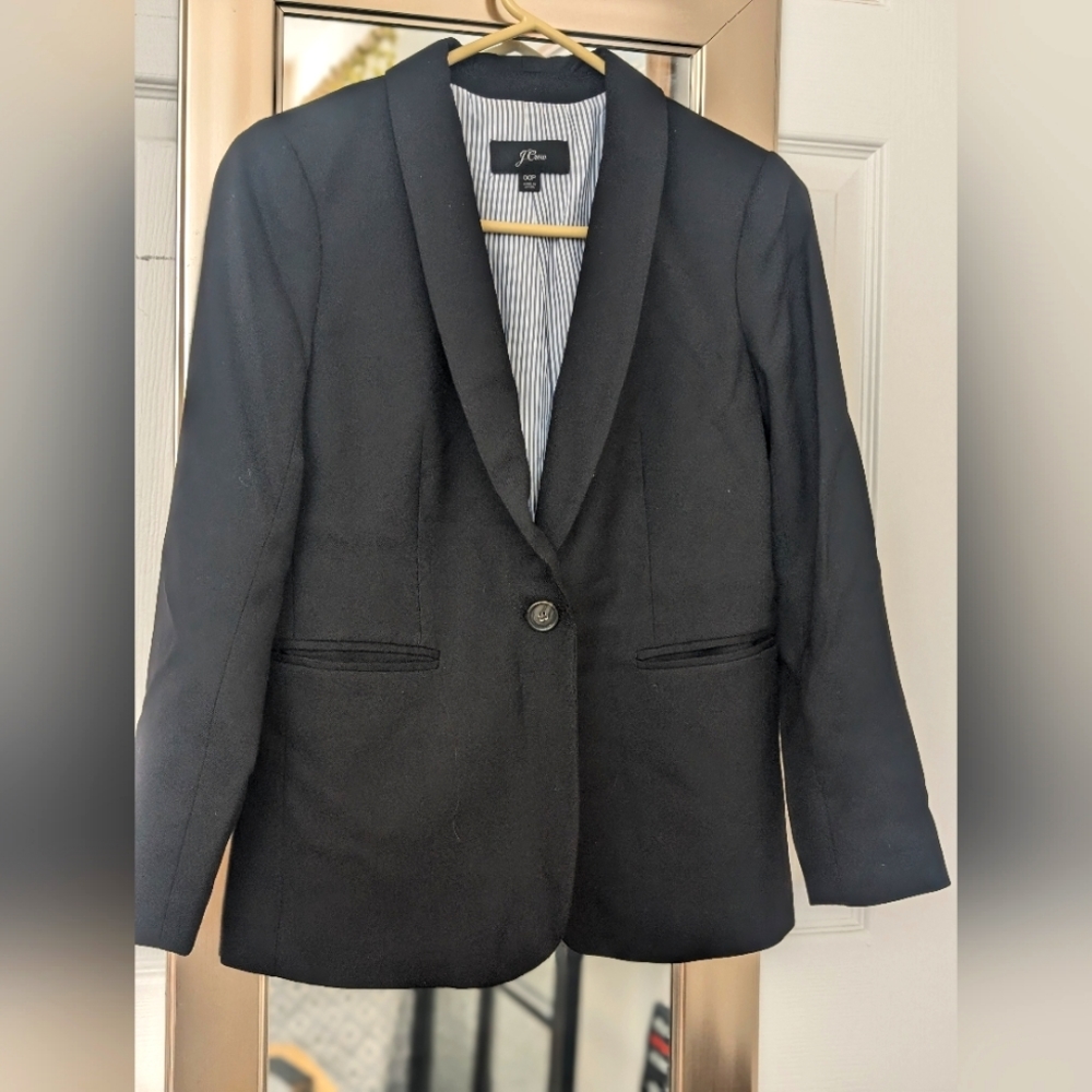 J Crew Black Blazer Size 00P